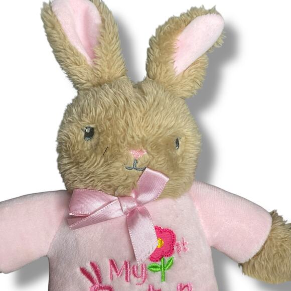 My First Easter Plush Bunny Rabbit Rattle MTY International Stuffed Animal 10" - Picture 5 of 14